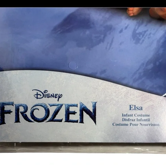 Disney Frozen Elsa Infant Dress Up Costume Includes Dress and Cape 12-18 months - Picture 12 of 16
